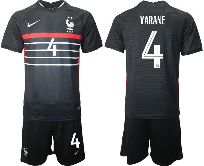 Men 2022 World Cup National Team France home black #4 Soccer Jersey->japan jersey->Soccer Country Jersey